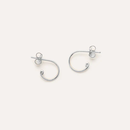 1YA0326-150 [YAY PARIS] Essential Mini Hoop Earrings Silver #22AHC-301siesnn200 (EU)