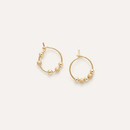 1YA0326-151 [YAY PARIS] Mini Hoop Earrings With A Golden Fruit Design #7fomc100 (EU)