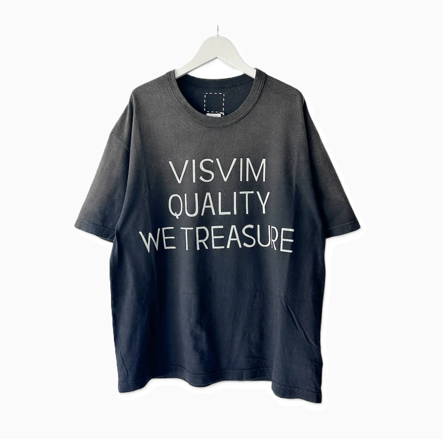 LAST PCS: VISVIM JUMBO TEE S/S TREASURE DMGD - BLACK PRE ORDER ITEM (預訂中)