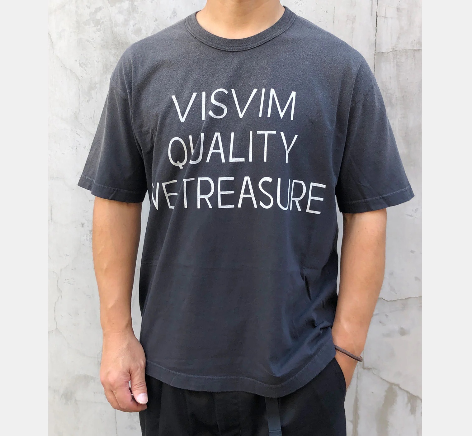 LAST PCS: VISVIM JUMBO TEE S/S TREASURE DMGD - BLACK PRE ORDER ITEM (預訂中)
