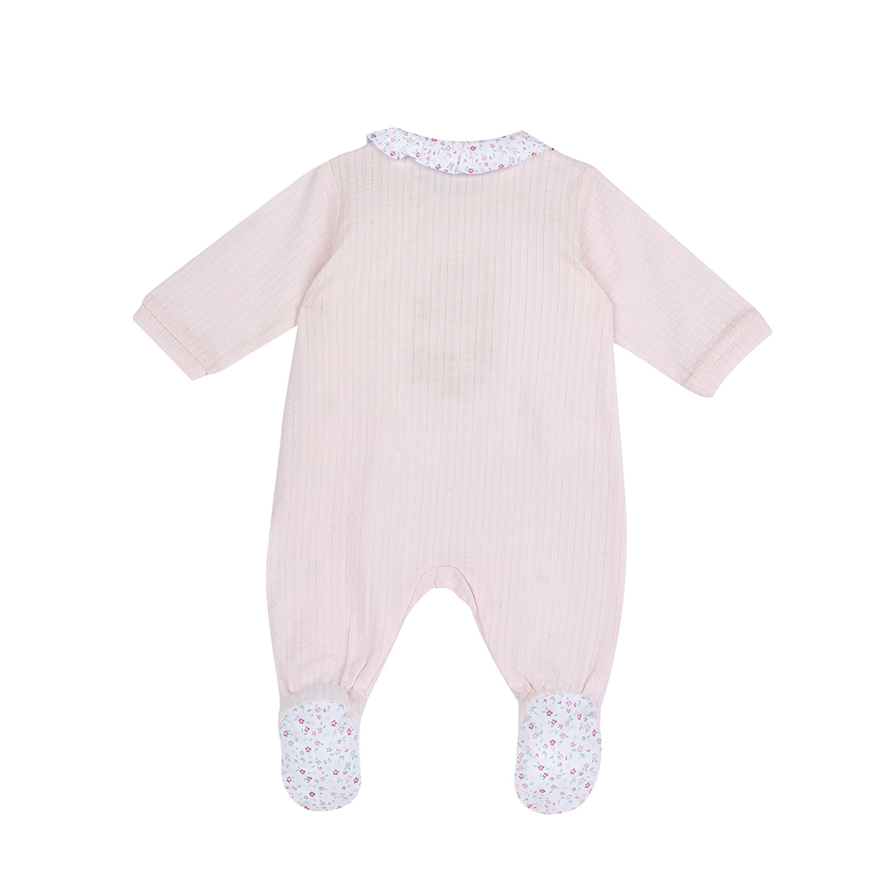 花園派對-花朵領前側開長袖兔裝