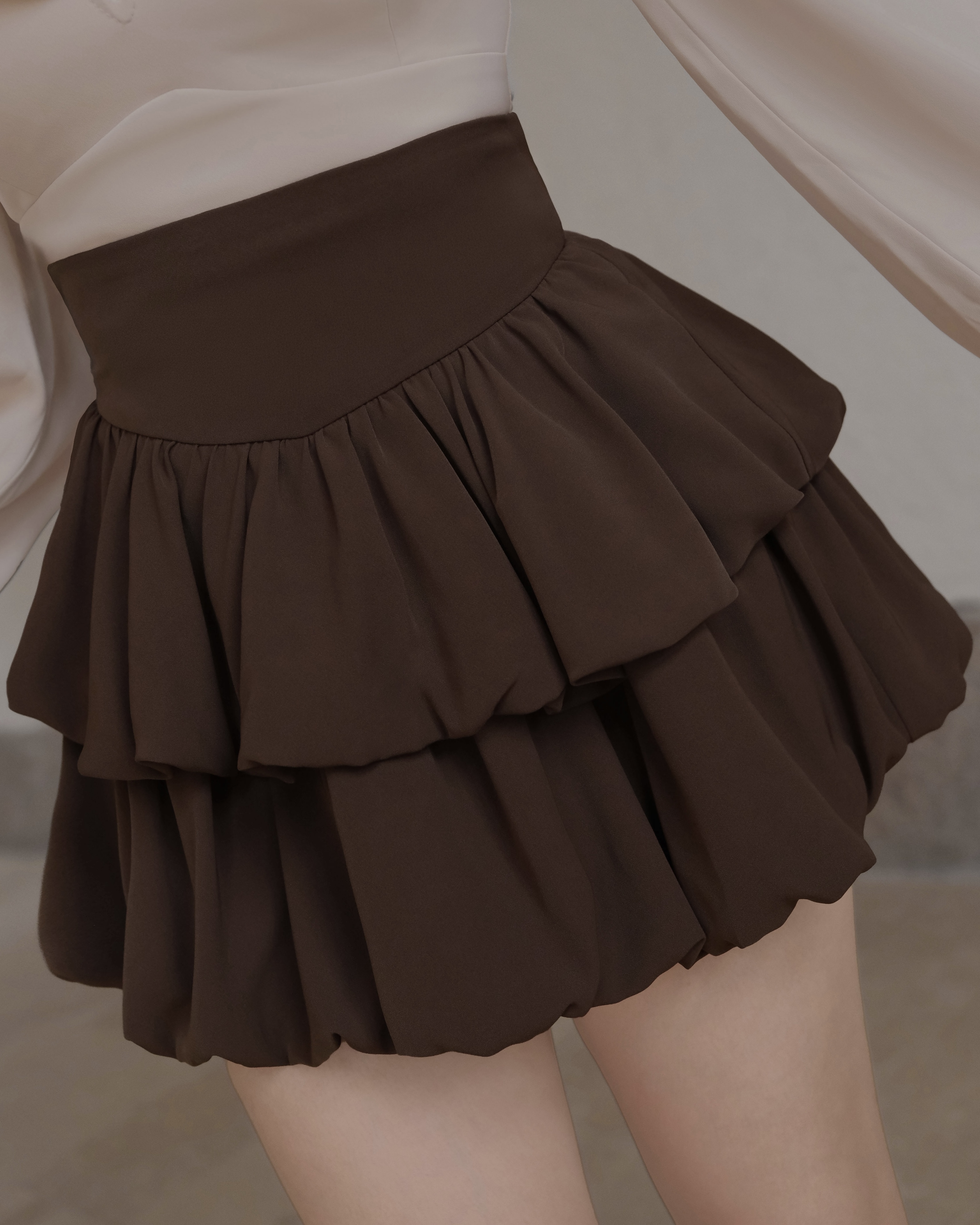 訂製-甜美雪紡雲朵褲裙