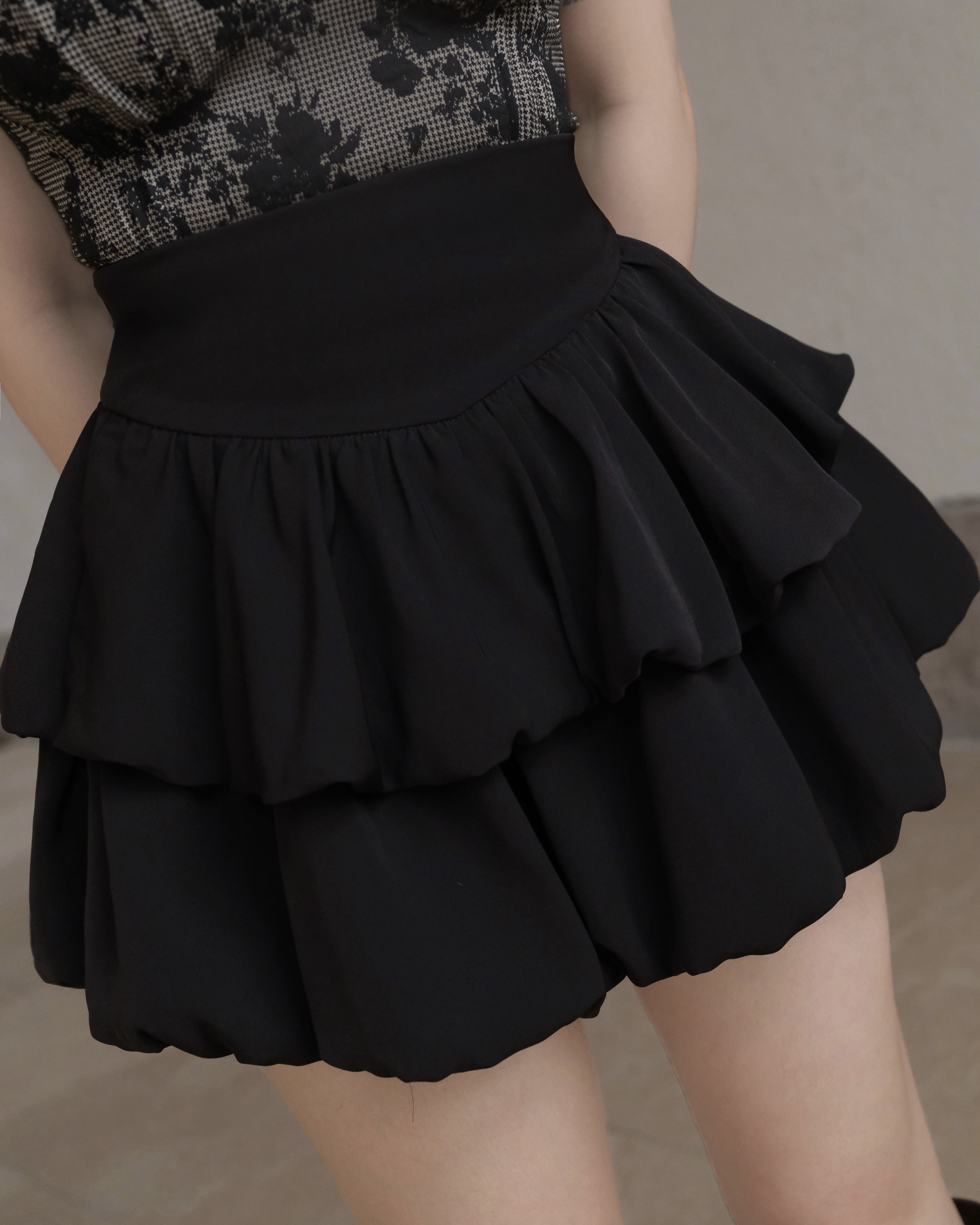 訂製-甜美雪紡雲朵褲裙