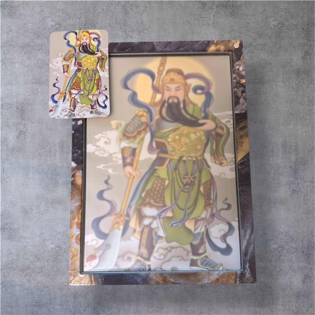 【樹玉濾嘴配件】玻璃家用盤 🫟琥珀紋🖤 造型框 大盤 客製盤 附:微浮雕圖卡/磁鐵/止滑墊 (可傳圖客製化)