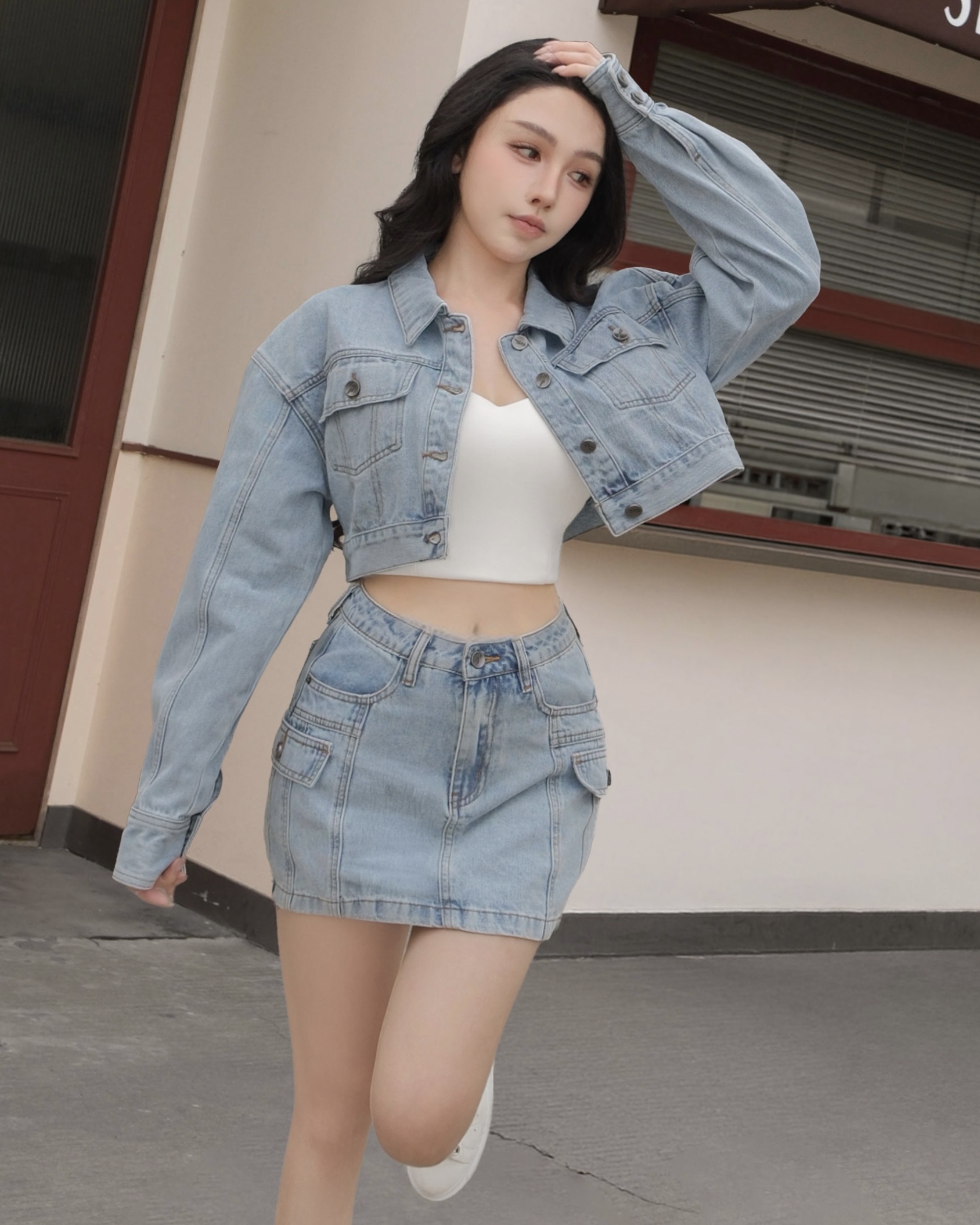 訂製-個性水洗牛仔短外套