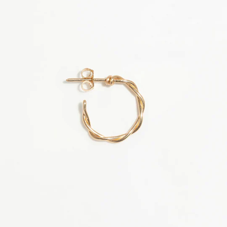 1YA0326-162 [YAY PARIS] Mini Twist Creoles Laminated Gold #7tomc100 (EU)