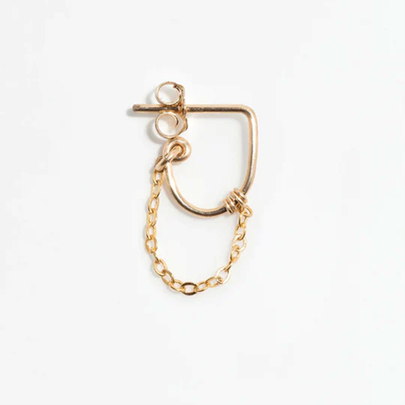 1YA0326-163 [YAY PARIS] Small Noa Hoop Earrings Laminated Gold #321locn100 (EU)