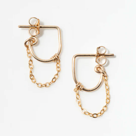 1YA0326-163 [YAY PARIS] Small Noa Hoop Earrings Laminated Gold #321locn100 (EU)