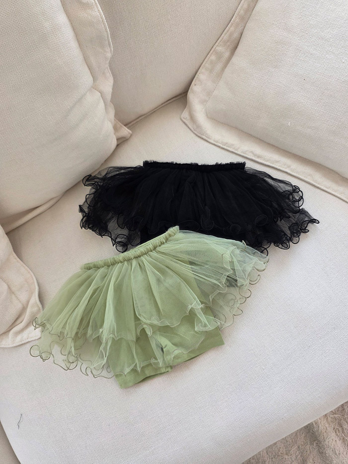 正韓夏COLOR 兩色澎澎紗褲裙