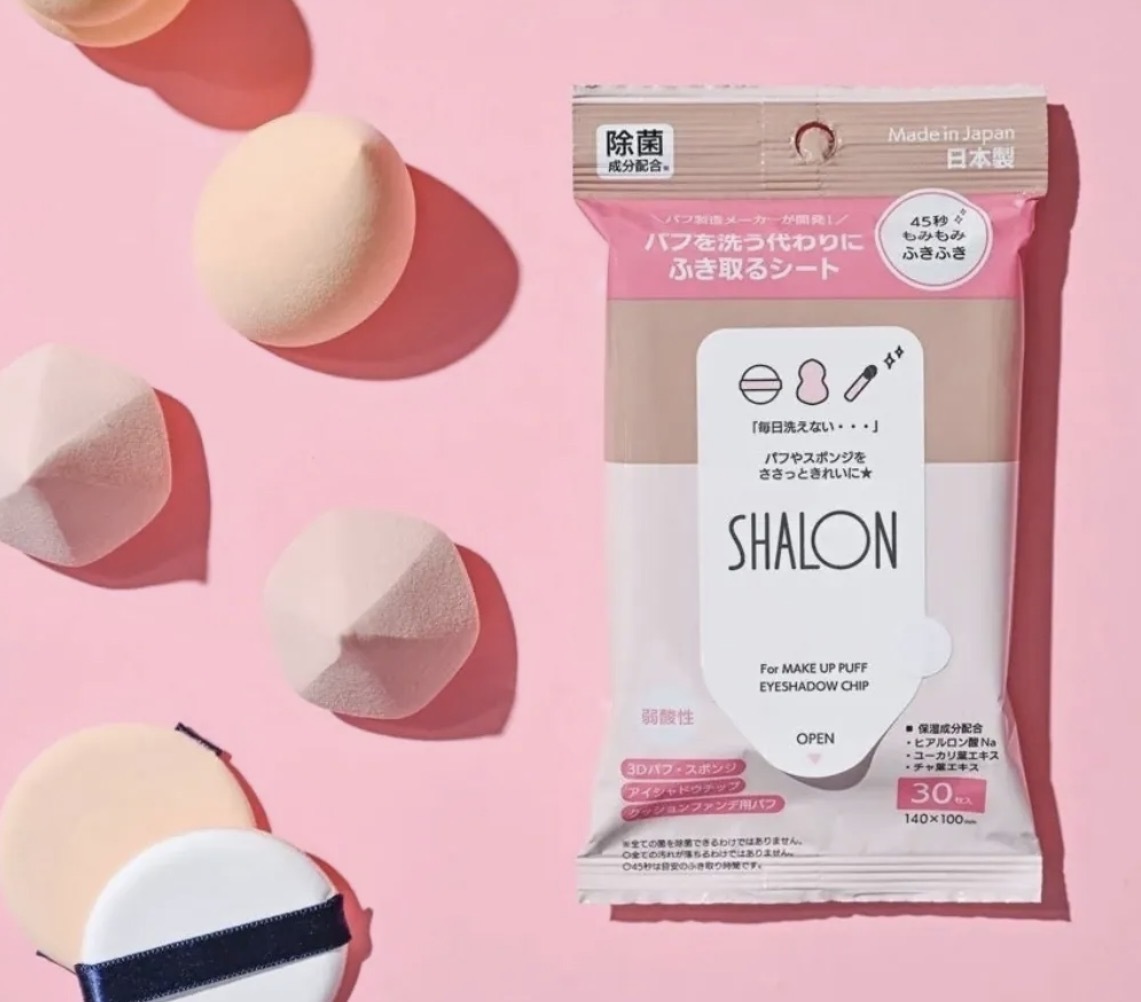 【日本人氣】JP SHALON 專用化妝工具除菌快速清潔濕紙巾 30枚 0012 TK260324
