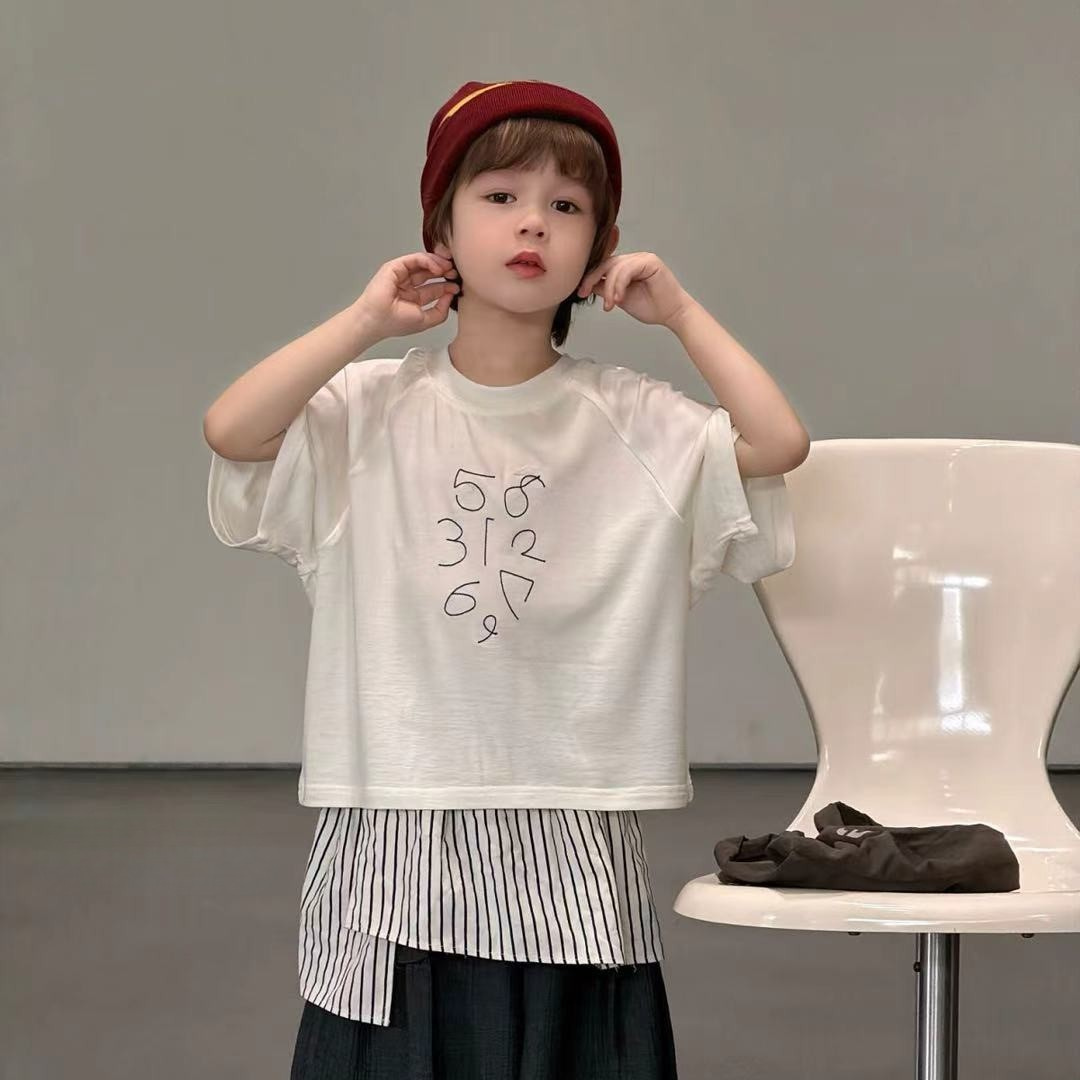 26夏 手寫數字柔感棉T