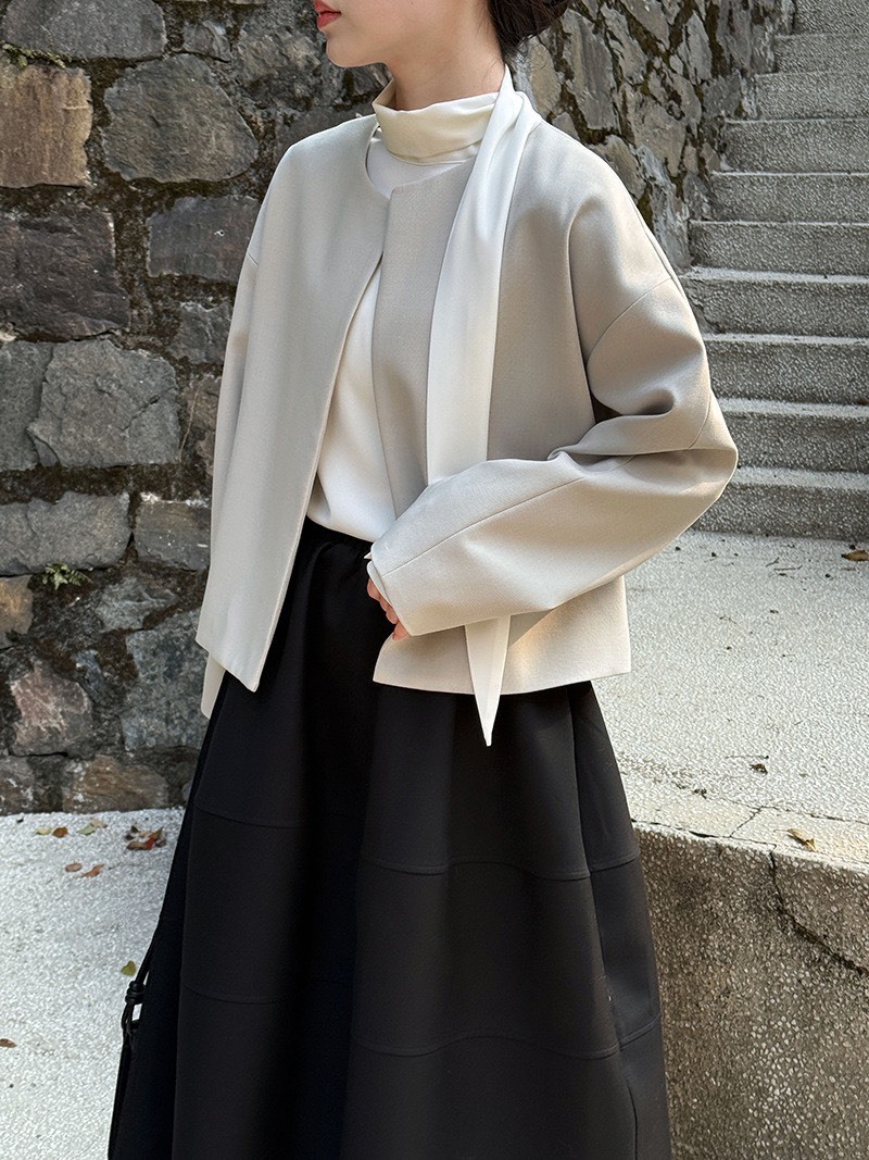 No.4157 快斷貨 簡約圓領設計外套