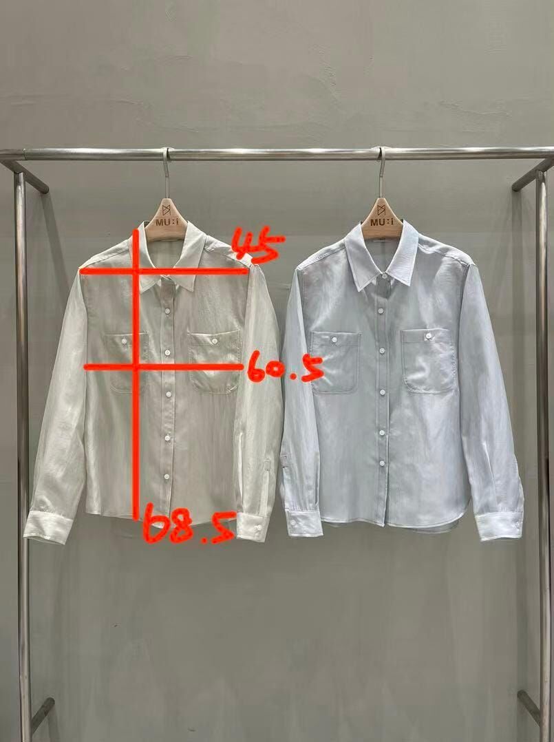 MU6043 雙口袋天絲滑料襯衫