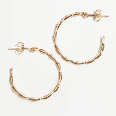 1YA0326-170 [YAY PARIS] Twist Creoles Laminated Gold #7tocr100 (EU)