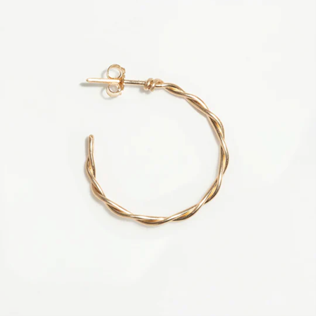 1YA0326-170 [YAY PARIS] Twist Creoles Laminated Gold #7tocr100 (EU)