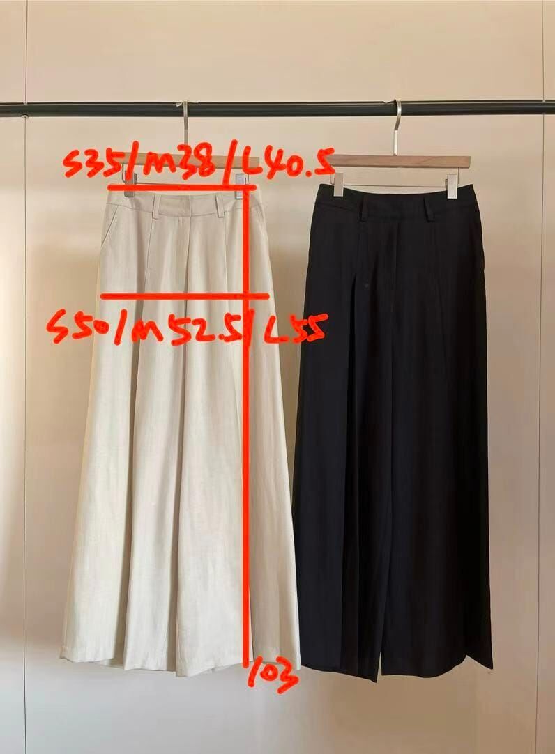 MU6005 高腰百褶休閑褲