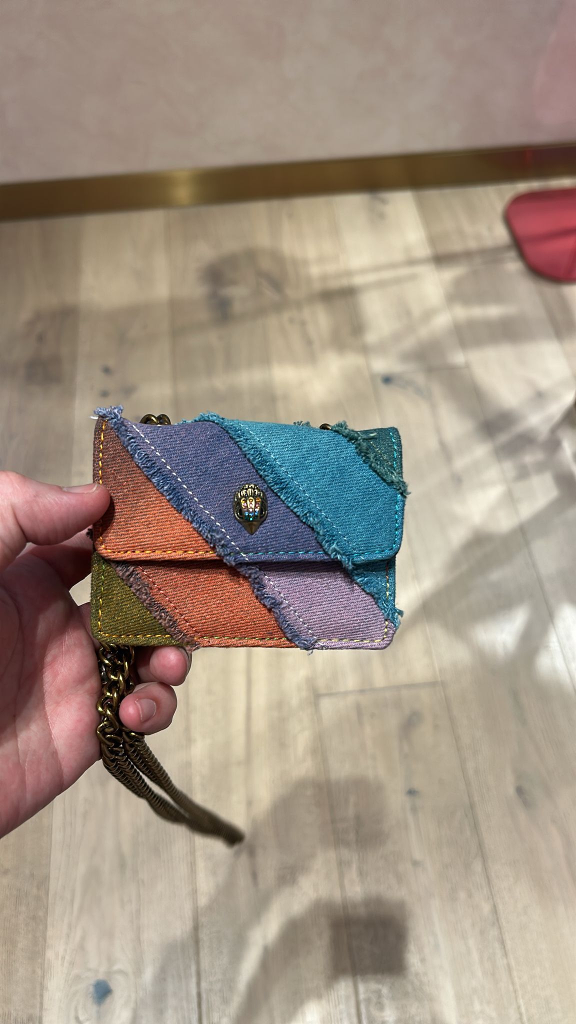 英國代購 (獨立訂單)--KG Kurt Geiger 彩虹牛仔mini bag