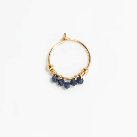 1YA0326-172 [YAY PARIS] Priya Mini Hoop Earrings Sapphire Laminated Gold #24SSC-301padept123 (EU)