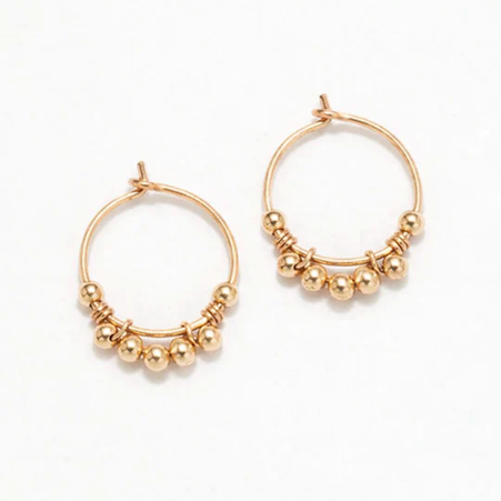 1YA0326-174 [YAY PARIS] Priya Mini Hoop Earrings Laminated Gold#23AHC-301padept100 (EU)