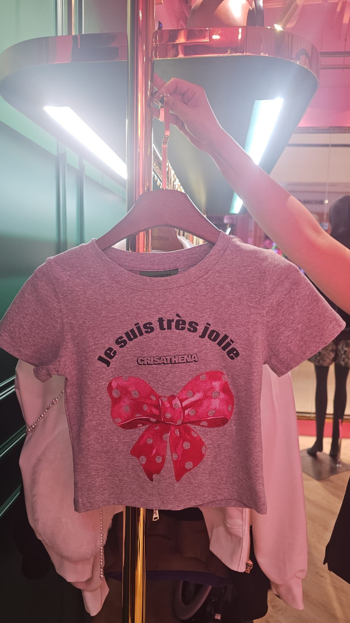 0324CA101-CRTNA- 蝴蝶T恤, 灰色/ 白色, M/ L (A101)