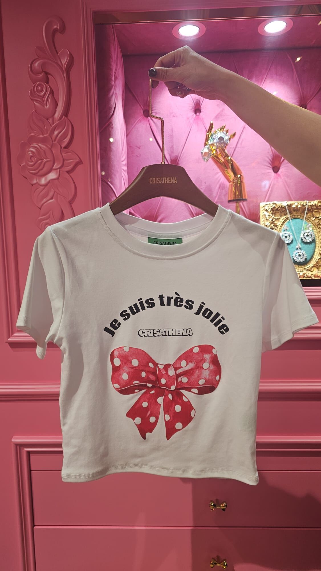 0324CA101-CRTNA- 蝴蝶T恤, 灰色/ 白色, M/ L (A101)