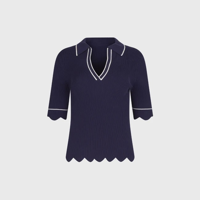 1AF0323-089 [ANNE FONTAINE] Sarita Top Blue #P25F315522 (EU)