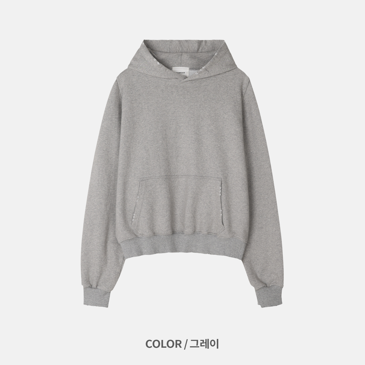 仿舊短版連帽上衣