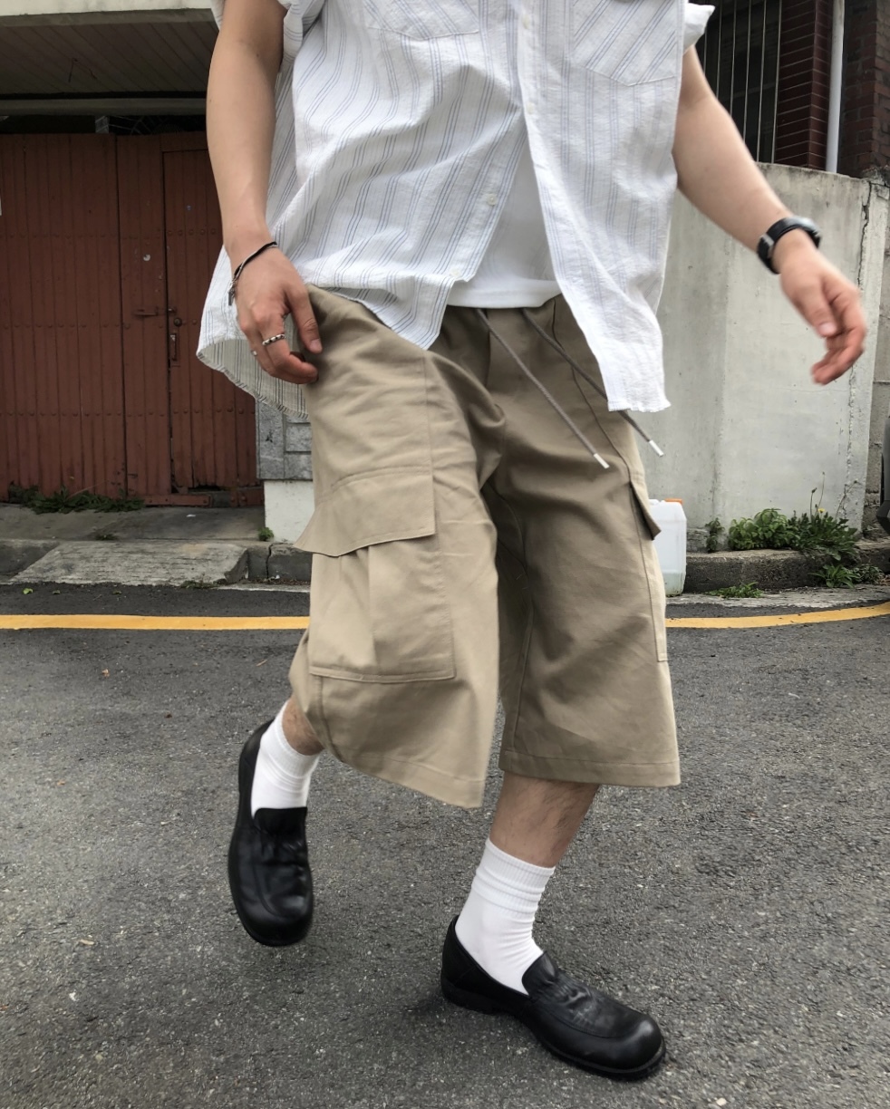 韓系工裝五分褲