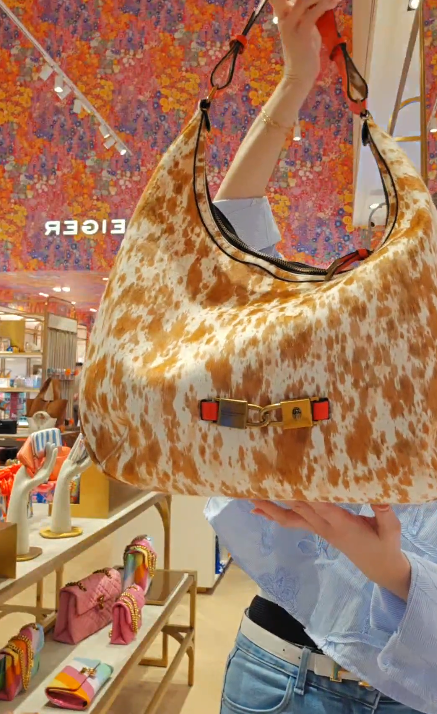 英國代購 (獨立訂單)-KG KURT GEIGER KINGSLEY LG SOFT HOBO-BROWNOTH（馬尾毛）