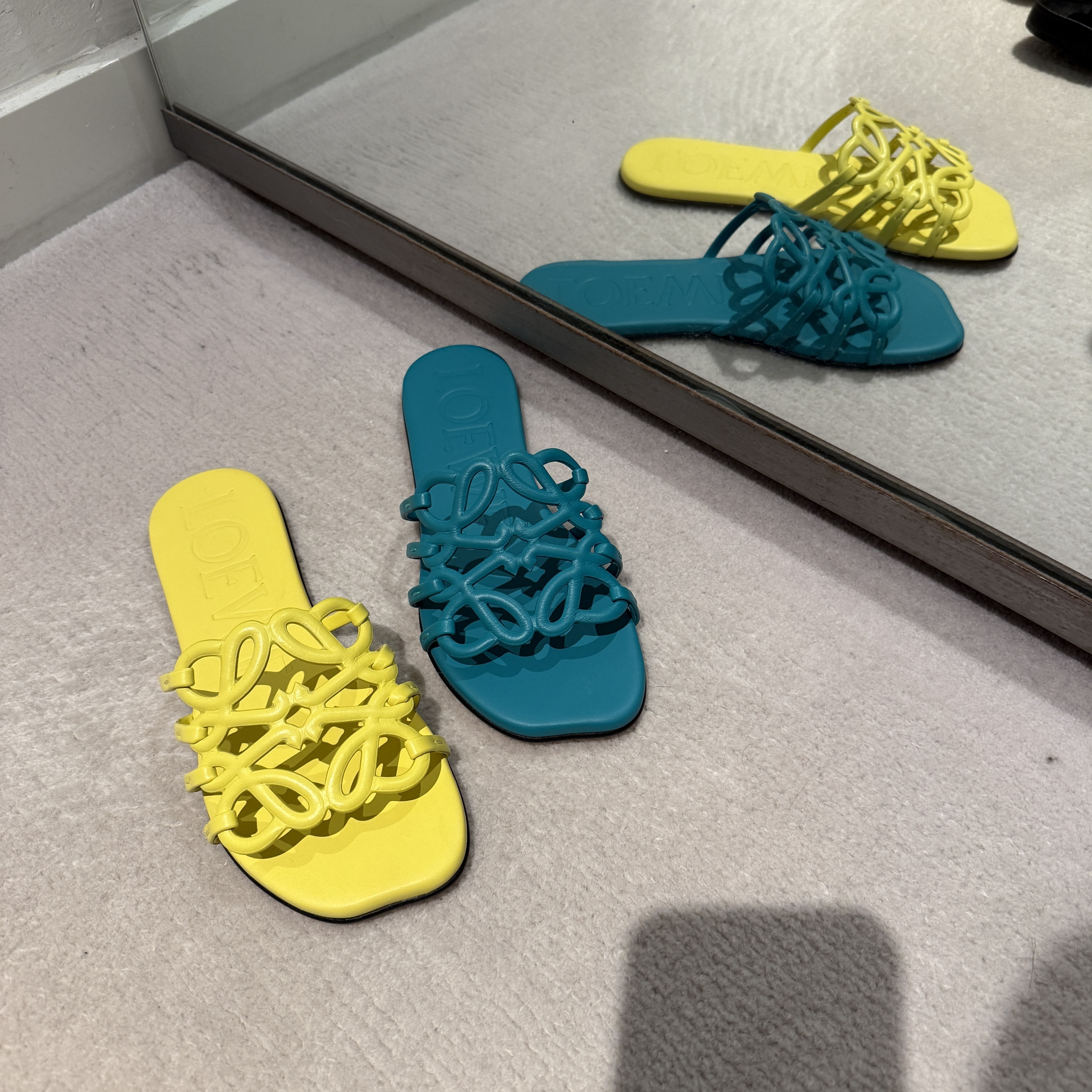 Loewe anagram ampetal slides sandals