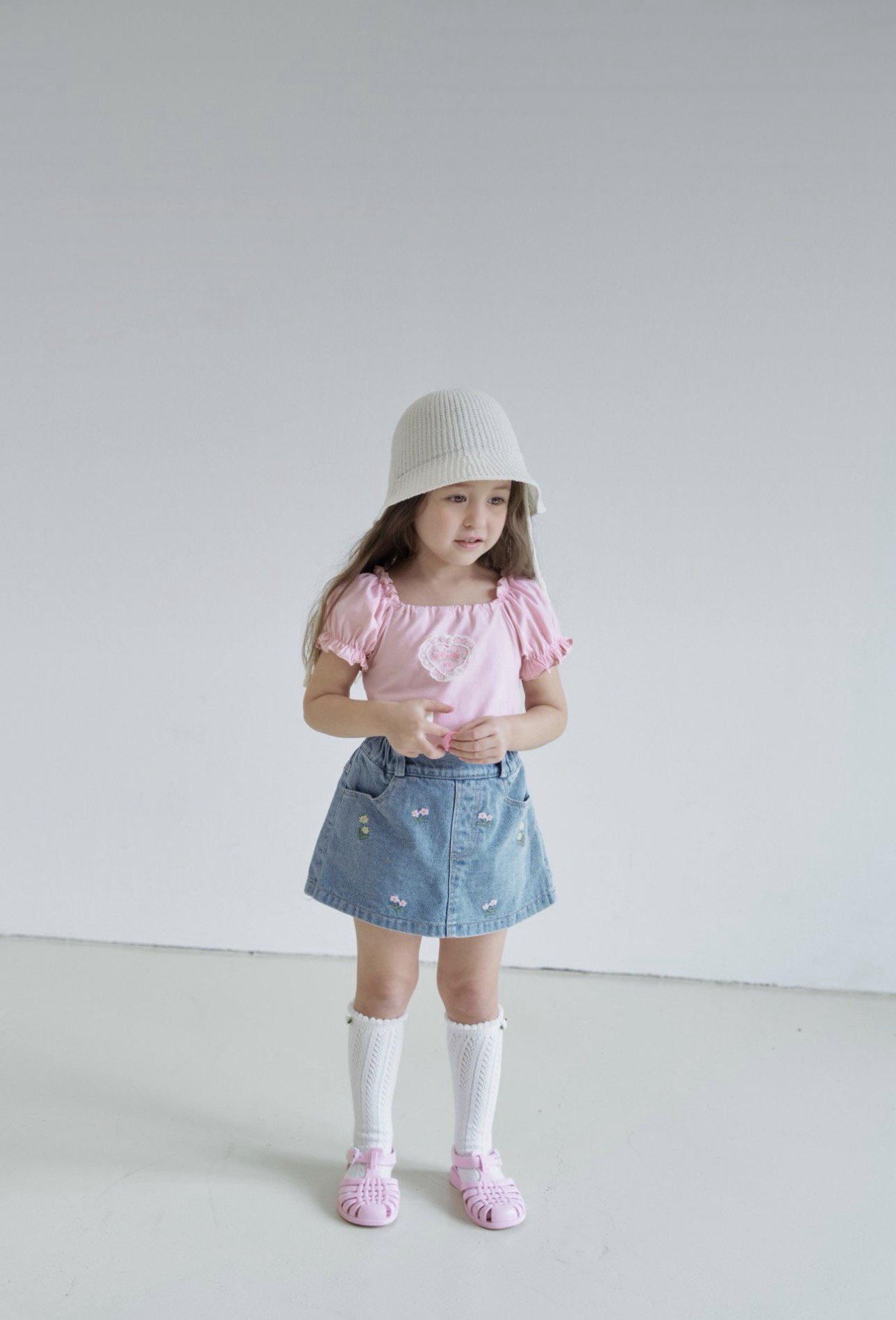 Momo Ann Floral Denim Skirt