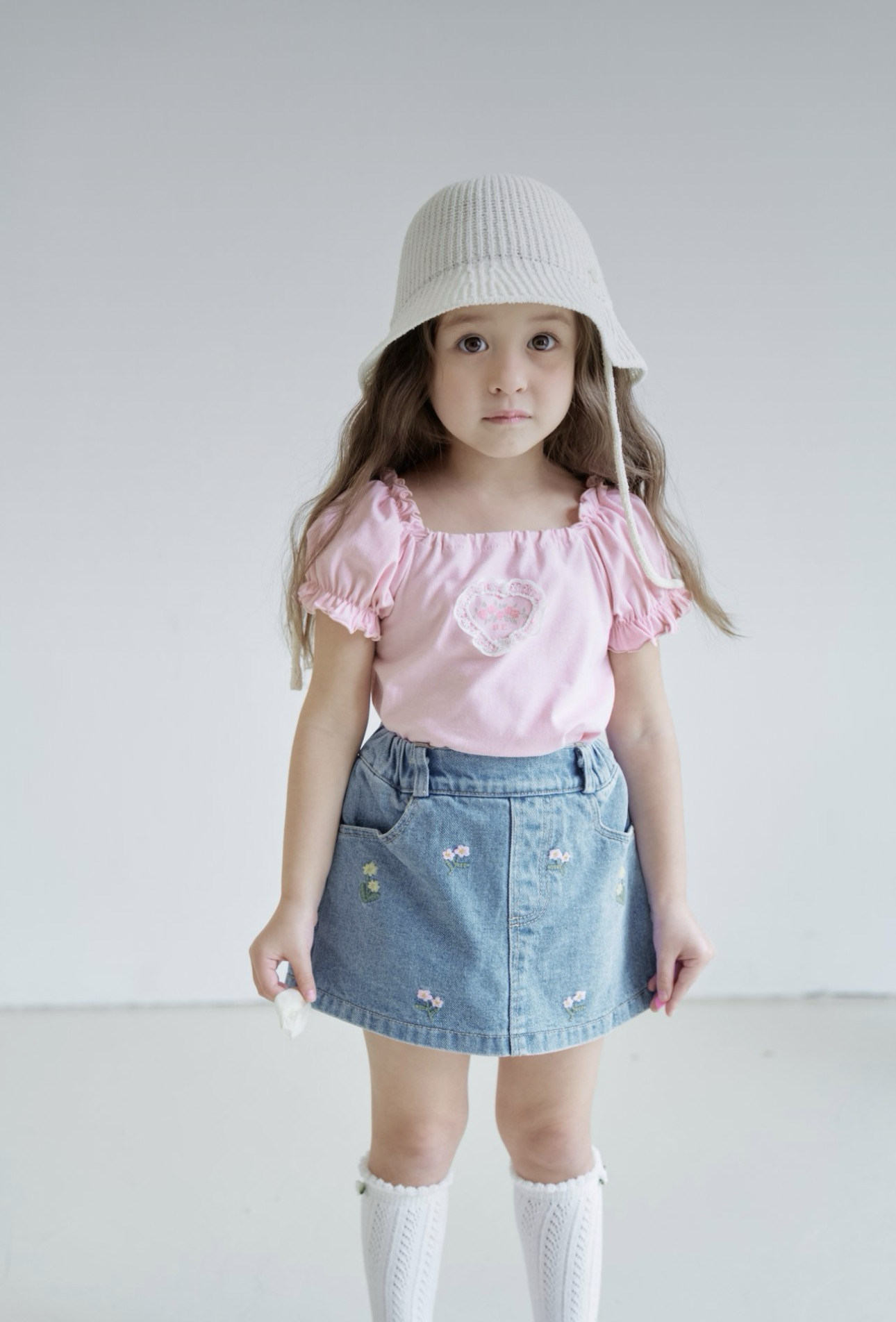 Momo Ann Floral Denim Skirt