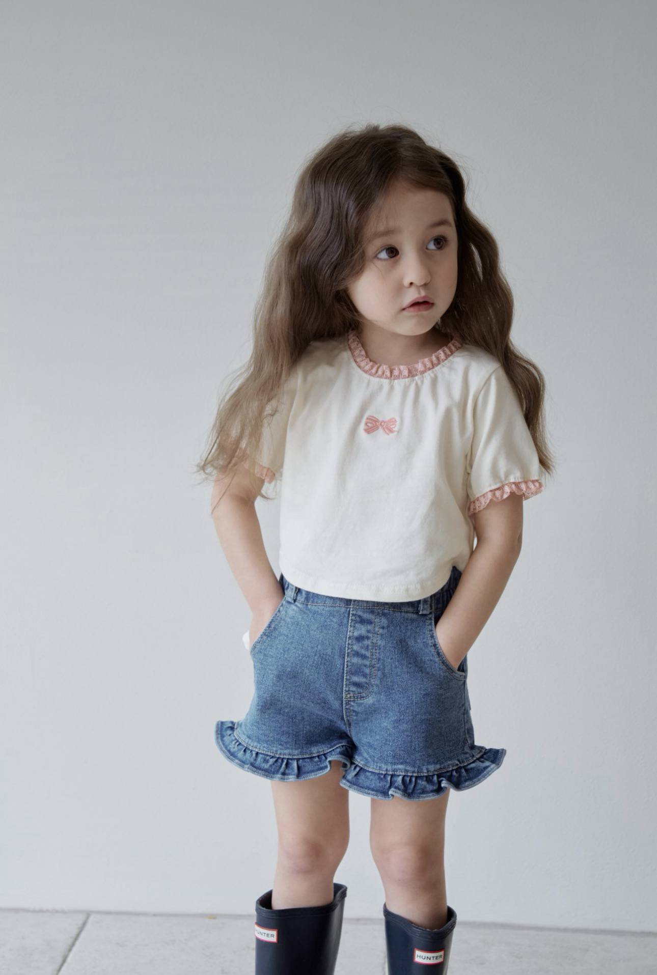 Momo Ann Frilled denim Shorts