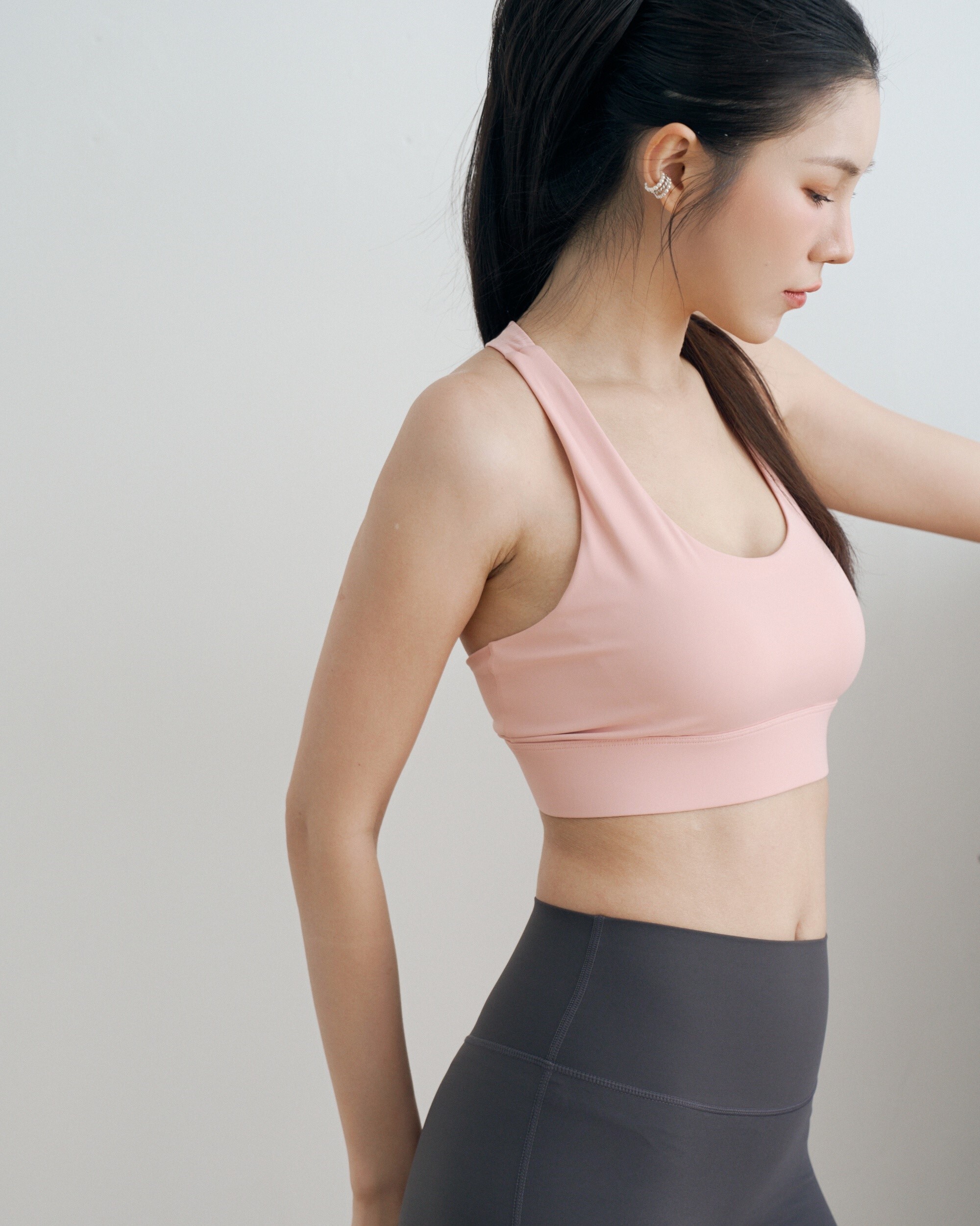 Twist美背扭結線型背心-橘粉