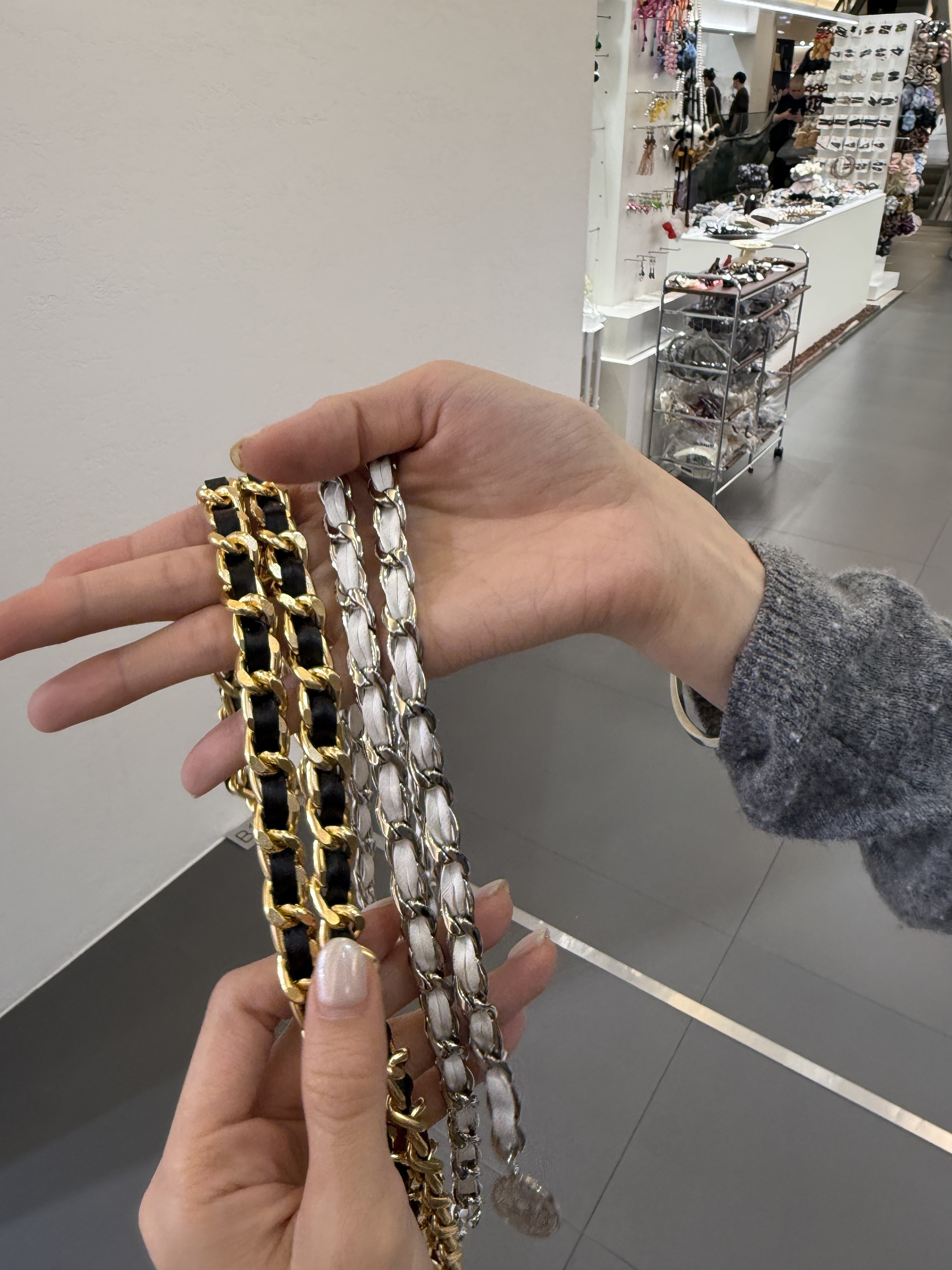 韓國連線 輕奢感皮穿鏈腰鏈