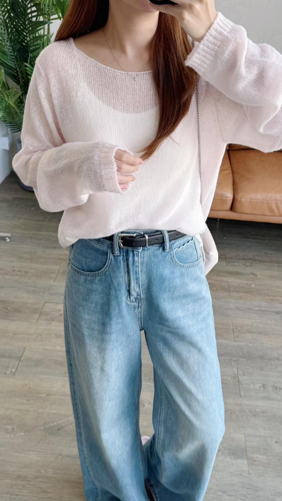 KR493 溫柔薄薄透氣圓領TOP-3色