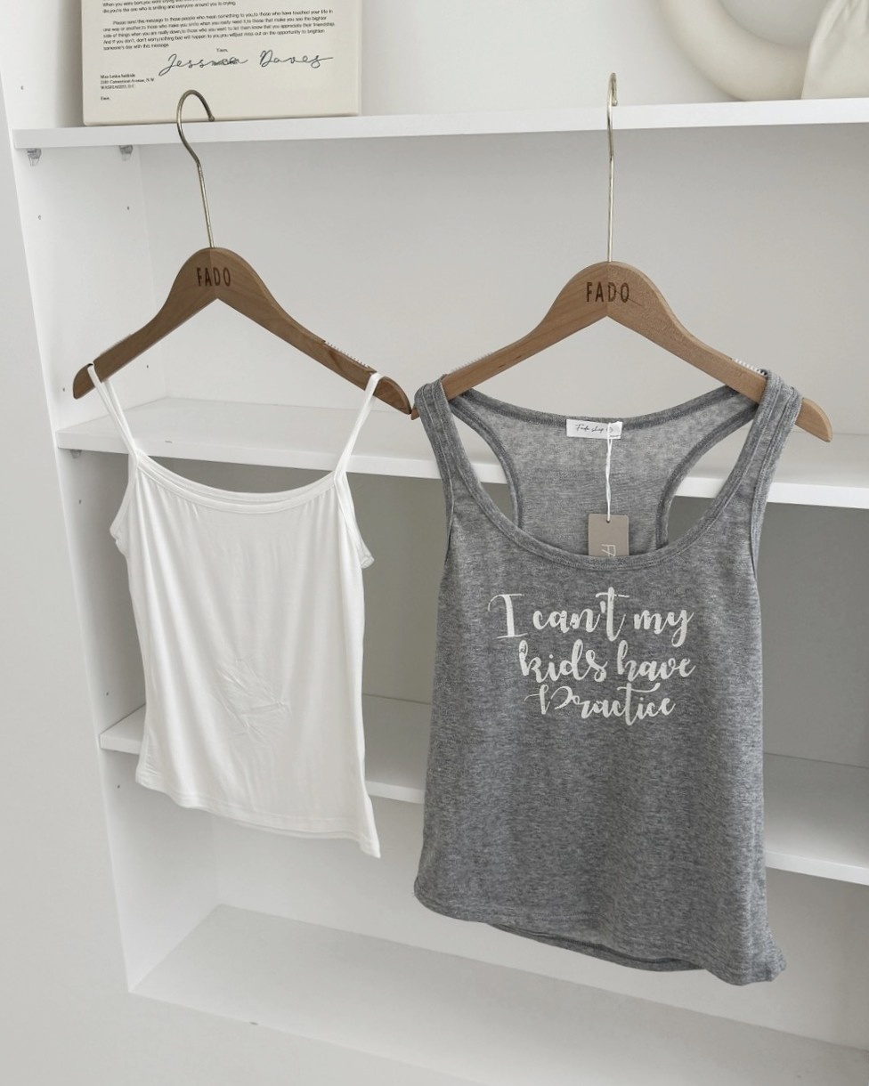 法朵Fado shop｜復古字母背心兩件組 9265002 三色