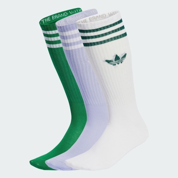 Adidas 愛迪達 High Crew Sock IU2655 長筒襪 綠白 三雙入 經典 舒適
