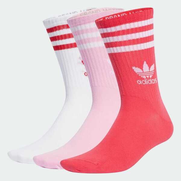 Adidas 愛迪達 Crew Sock 3str IU2660 中筒襪 粉紅 三雙入 足弓支撐