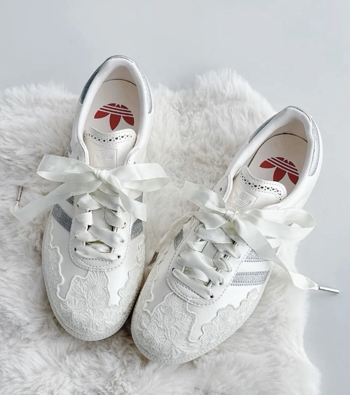 客訂賣場 adidas SAMBA 白銀蕾絲 /FORCE 寶寶藍