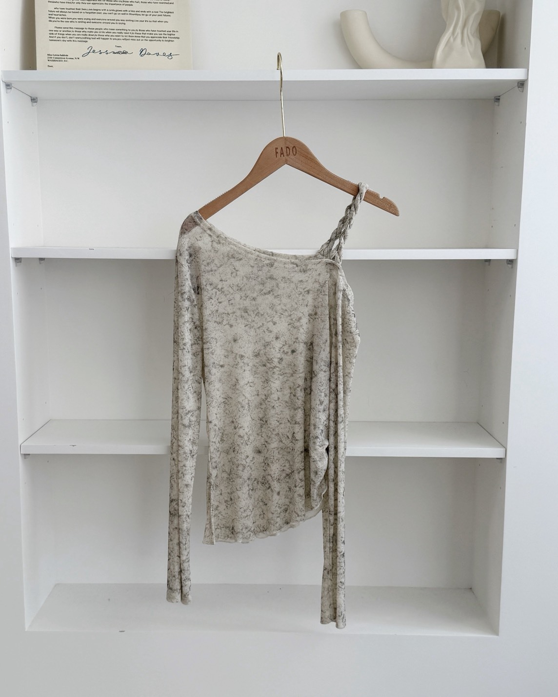 法朵Fado shop｜單肩扎染斜肩上衣 0715005 兩色