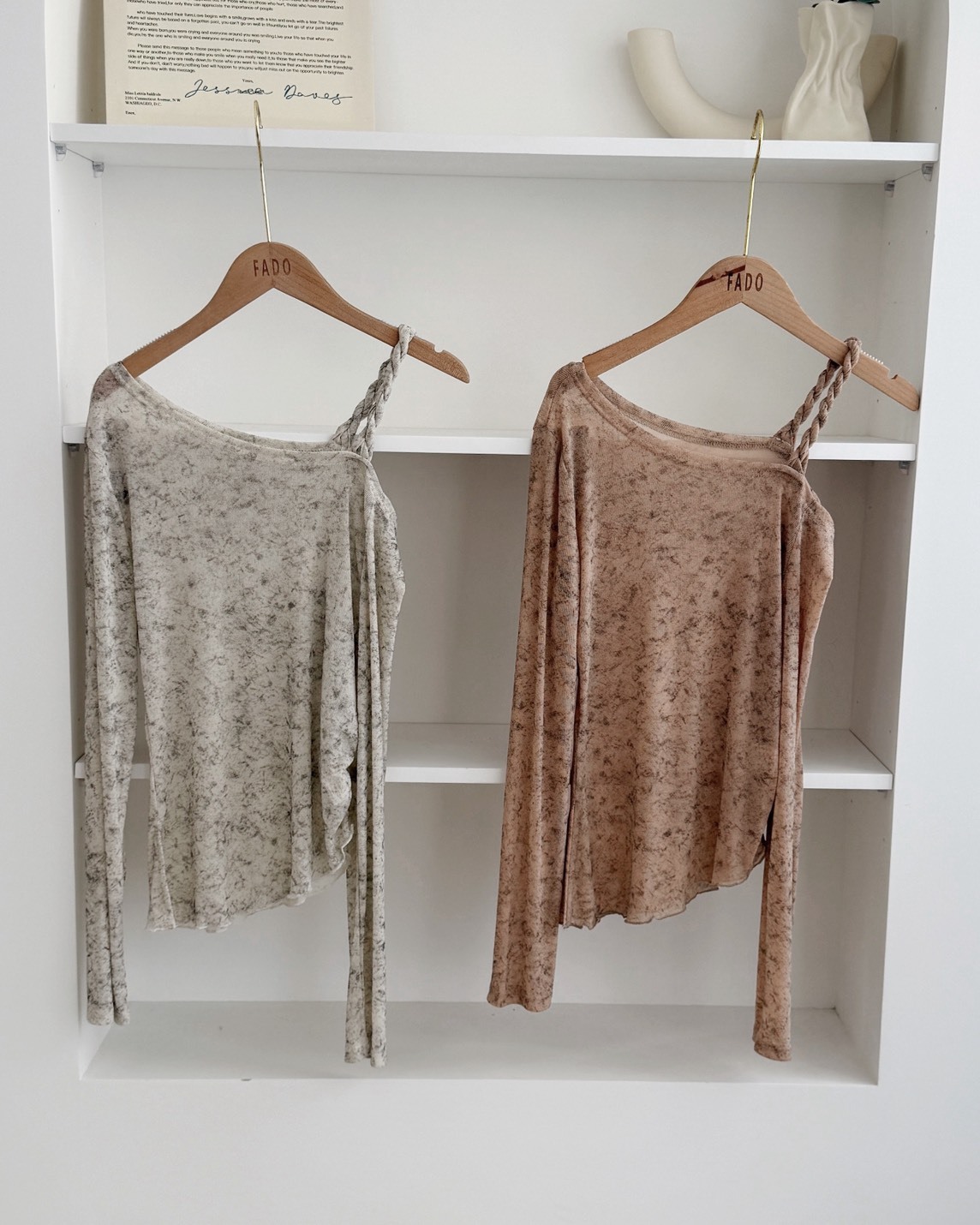 法朵Fado shop｜單肩扎染斜肩上衣 0715005 兩色