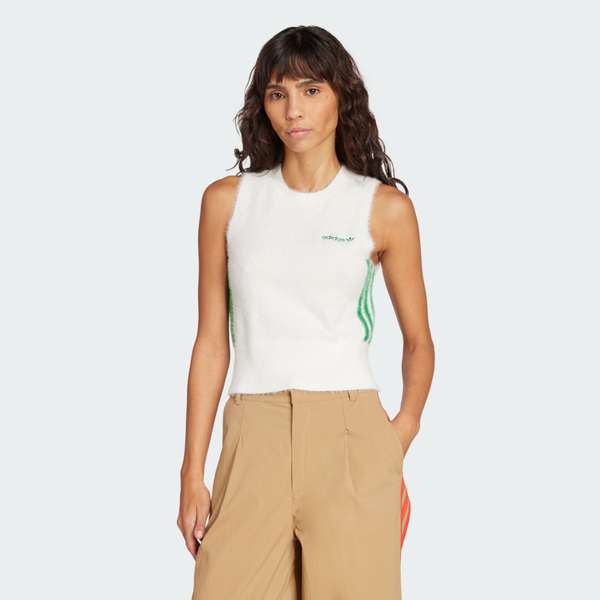 Adidas 愛迪達 Fluffy Vest JW3650 女 背心 針織背心 白 亞版 穿搭