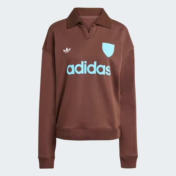 Adidas 愛迪達 Footie Sweat JZ0879 女 長袖上衣 休閒長袖 棕 亞版 春秋