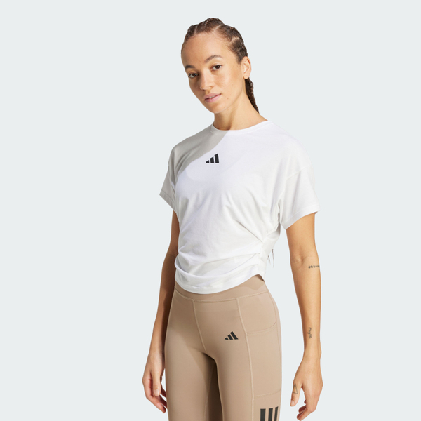 Adidas 愛迪達 Power Tee JX1194 女 T恤 運動上衣 白 亞版 排汗 乾爽