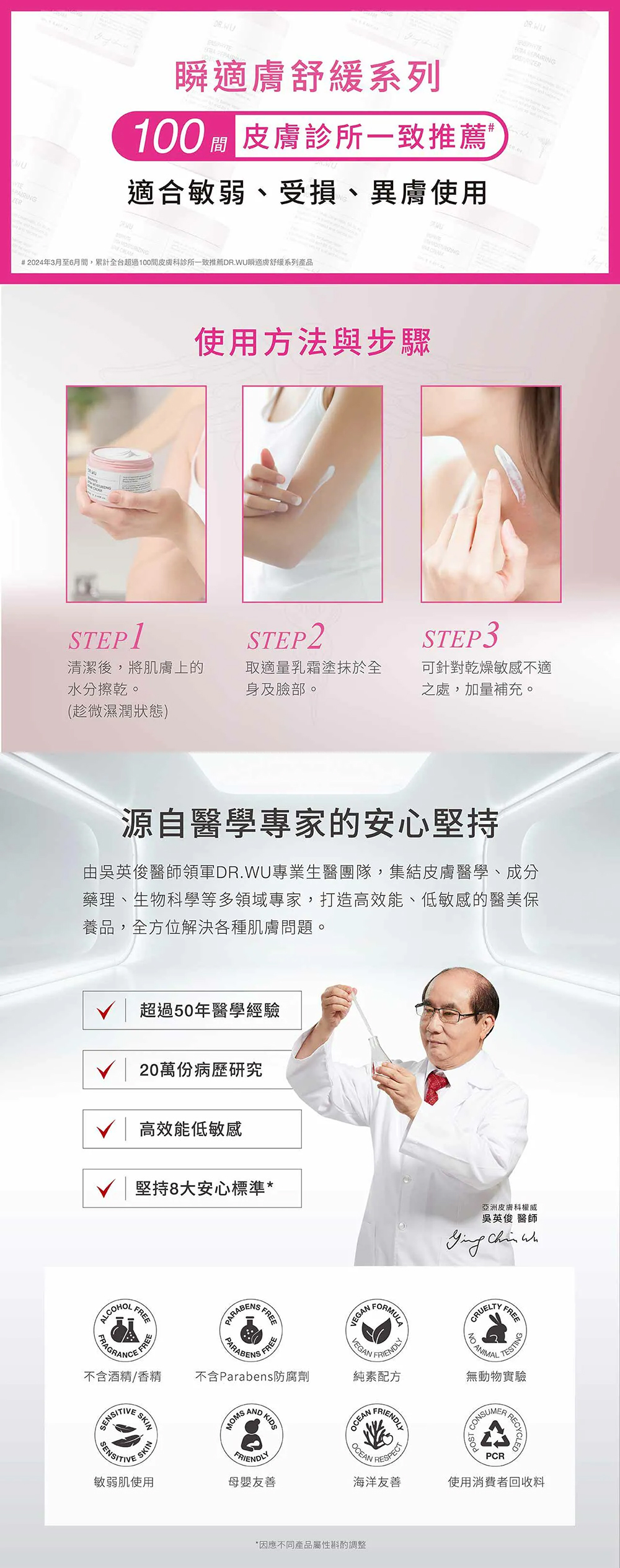 DR.WU 瞬適膚舒緩潤澤修護霜280ml