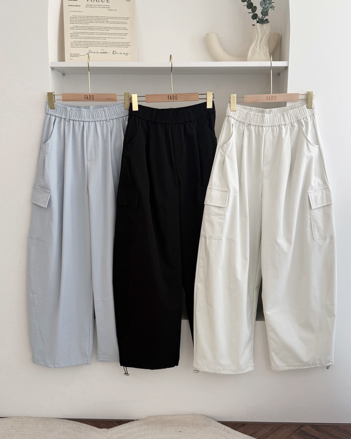 法朵Fado shop｜鬆緊腰工裝彎刀褲 273C072 三色