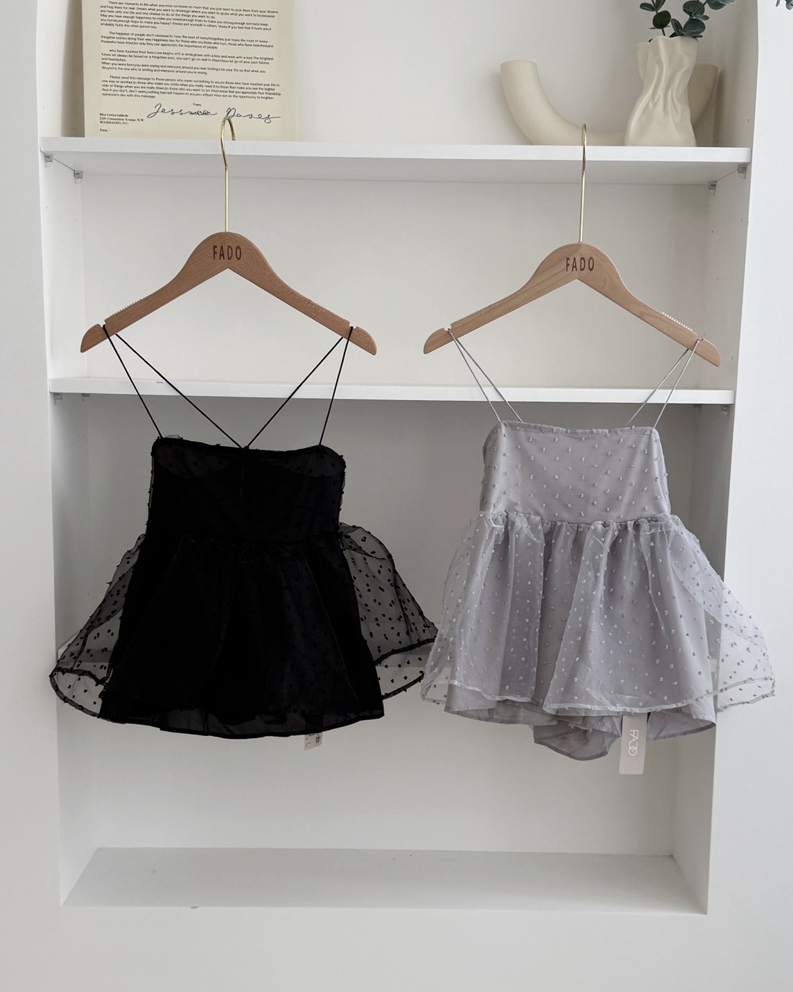 法朵Fado shop｜雙層波點吊帶背心 1305001 兩色