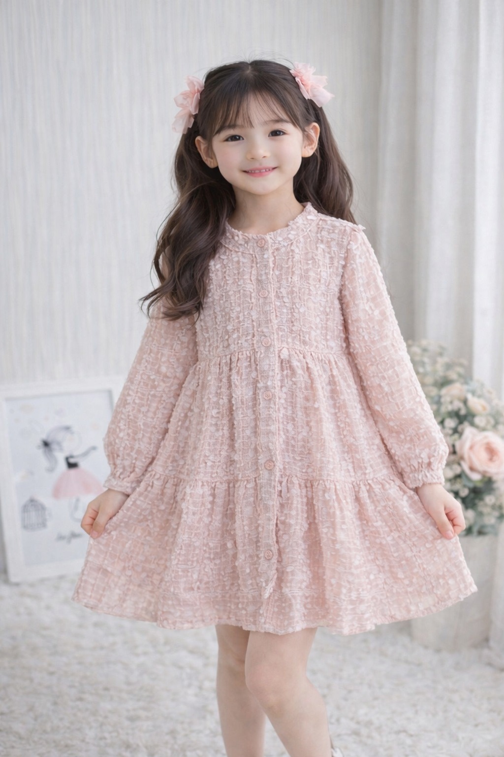 Kira 閃光絲雪紡裙