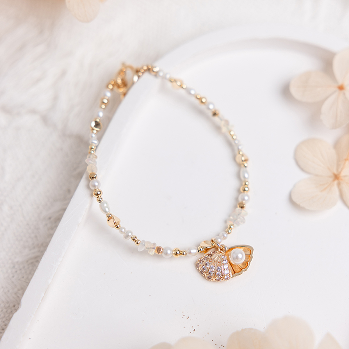 《母親節限定款》拾個月的守護 • 連結 – 珍珠 – 手鍊